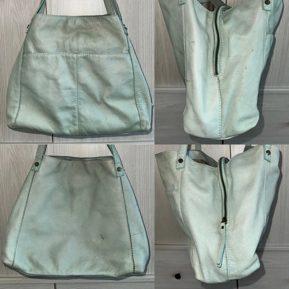 American Leather Co. Liberty Shopper Hobo Shoulder 100% leather purse well loved